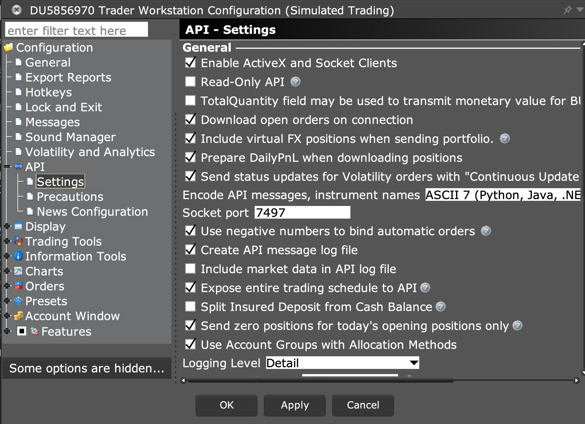 Settings Menu